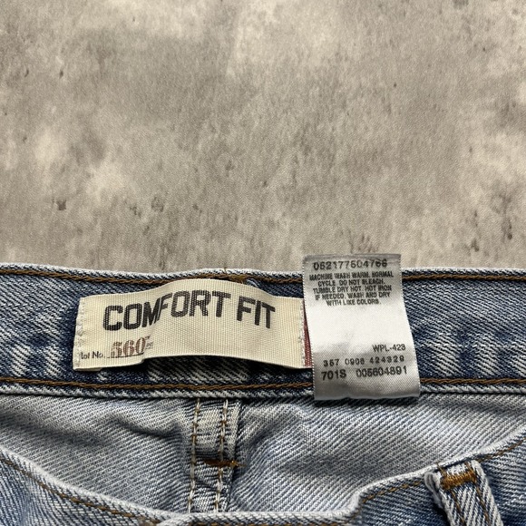 Levis 560 Jeans Men 36x34 Blue Loose Baggy Tapered Medium Wash Material - Picture 11 of 12